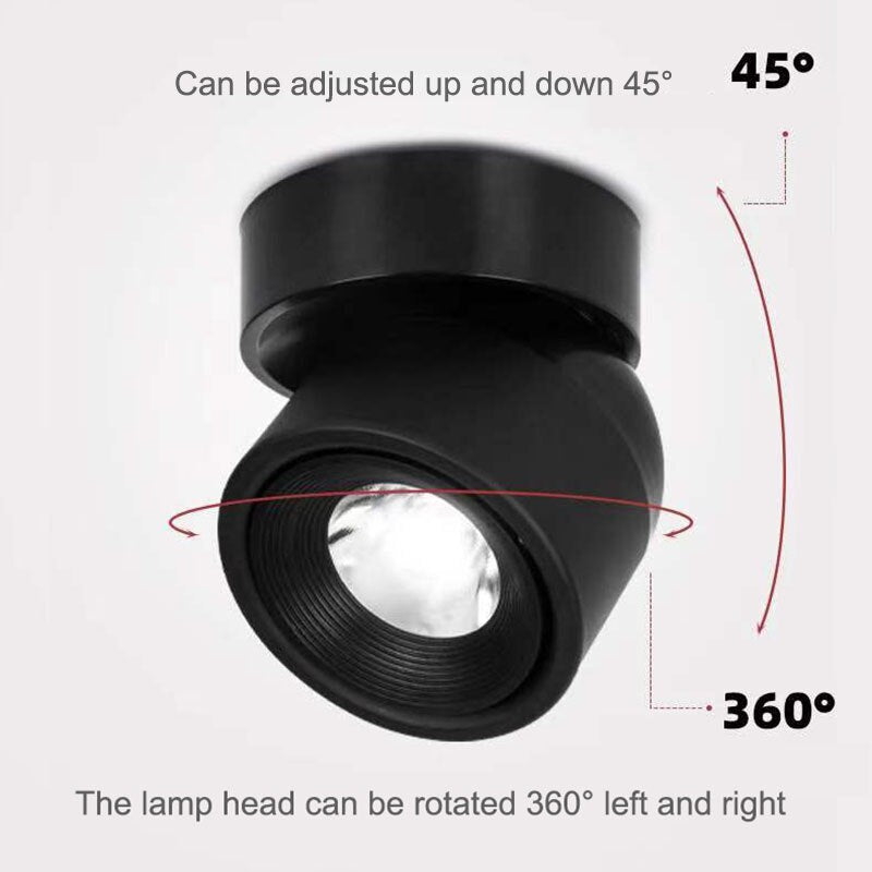 Dimmable LED Spotlight in Aluminum with 340° Swivel