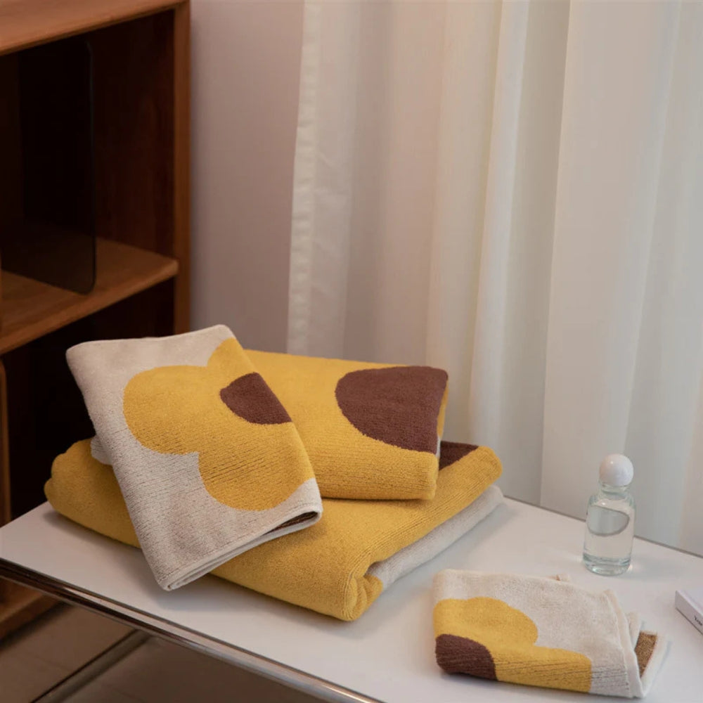 Floral Patterned Cotton Bath Towel