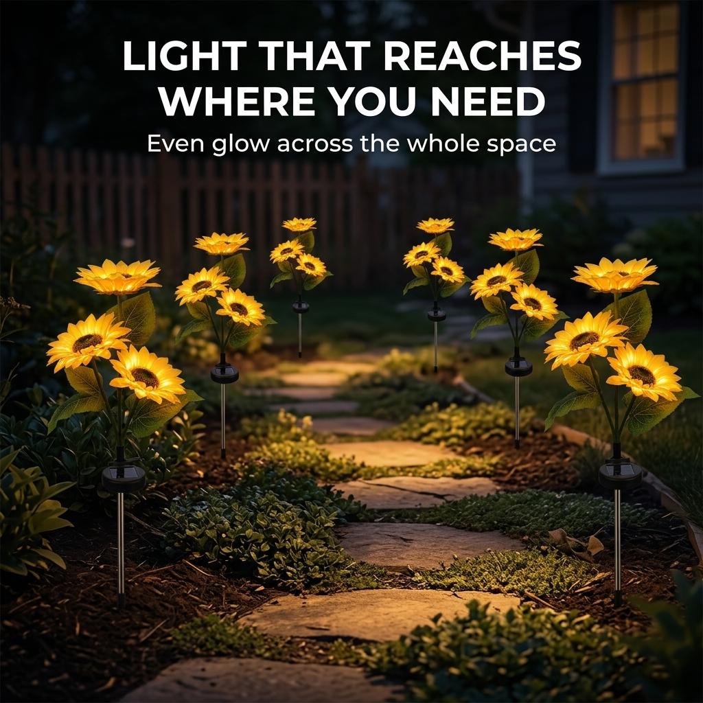 SunAura™ Solar Sunflower Lights — Transform Your Garden with Effortless, Magical Glow Every Night