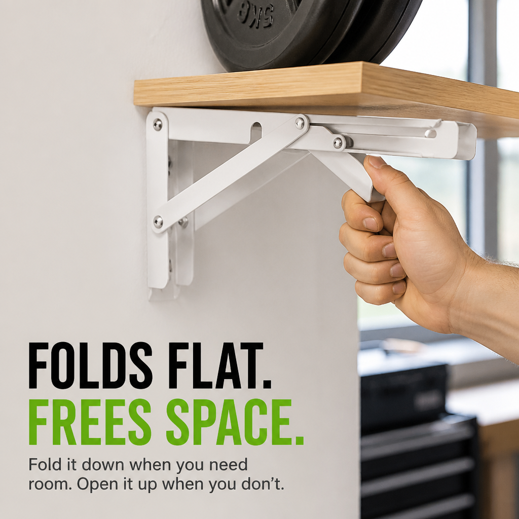 SpaceFlex™ — Fold Away Your Shelves and Take Back Every Inch of Floor Space
