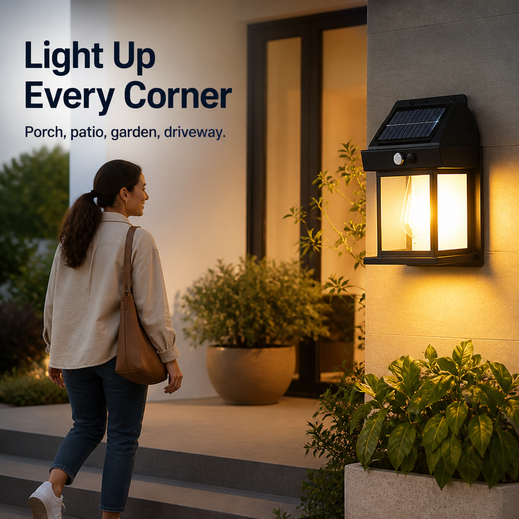 SolarFlare™ — Light Every Corner With Warm, Motion-Sensing Glow, Zero Wiring