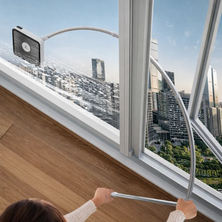 Double-Sided Magnetic Window Cleaning Tool for Indoor Use
