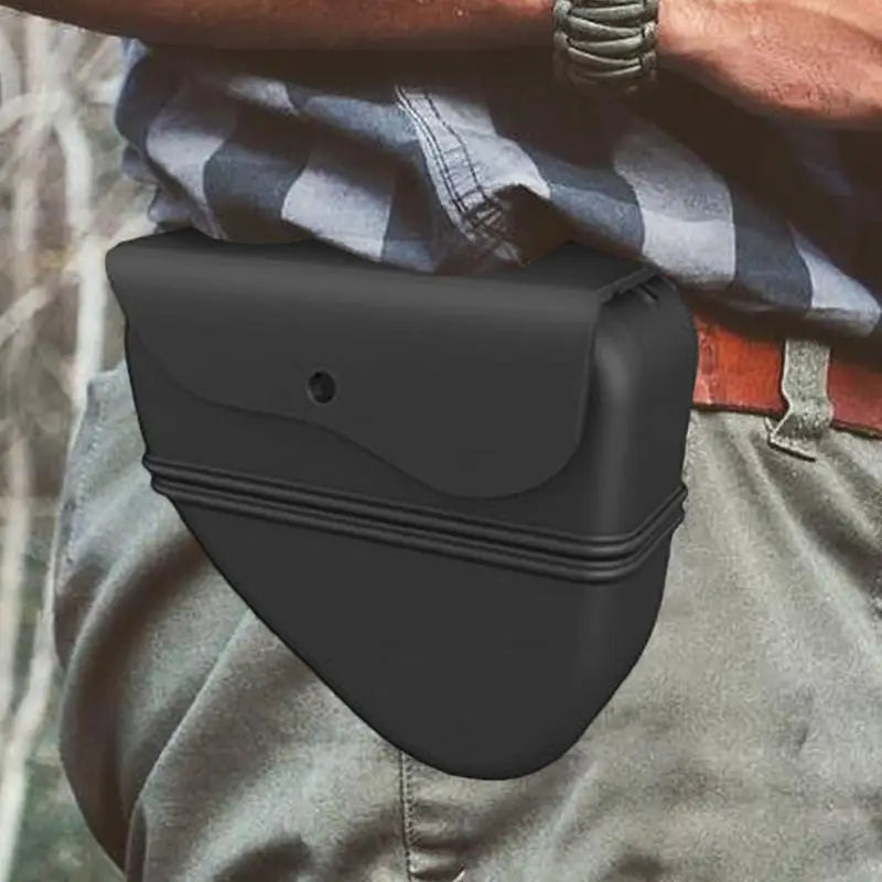 Adjustable Dog Treat Bag with Waist Clip and Waterproof Silicone Material