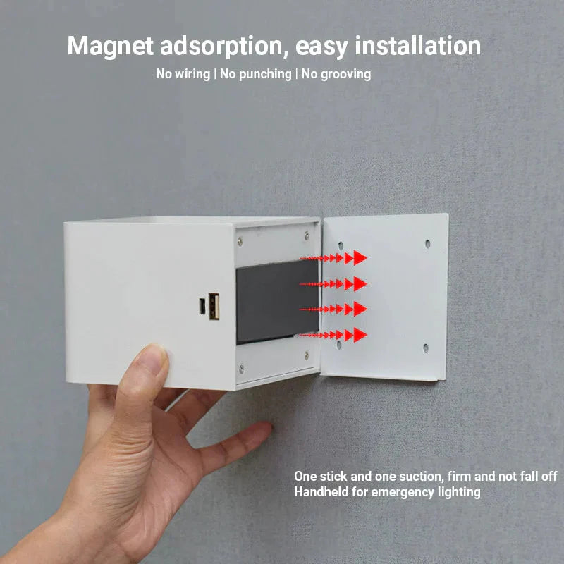 Battery-Powered Cube Wall Light with Motion Detection and Wireless Design