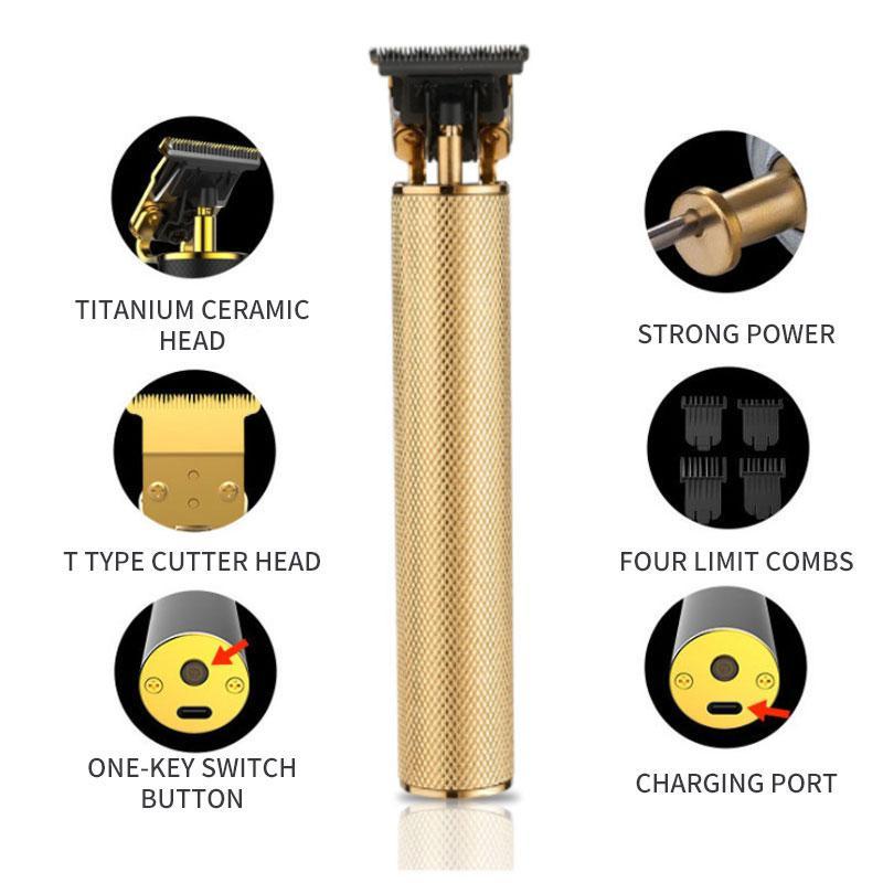 Rechargeable T-Blade Trimmer – Cordless Hair Clipper for Precise Fades