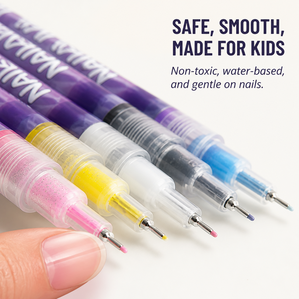 VividHue™ — Spark Your Child’s Bold Creativity with Flawless, Mess-Free Nails