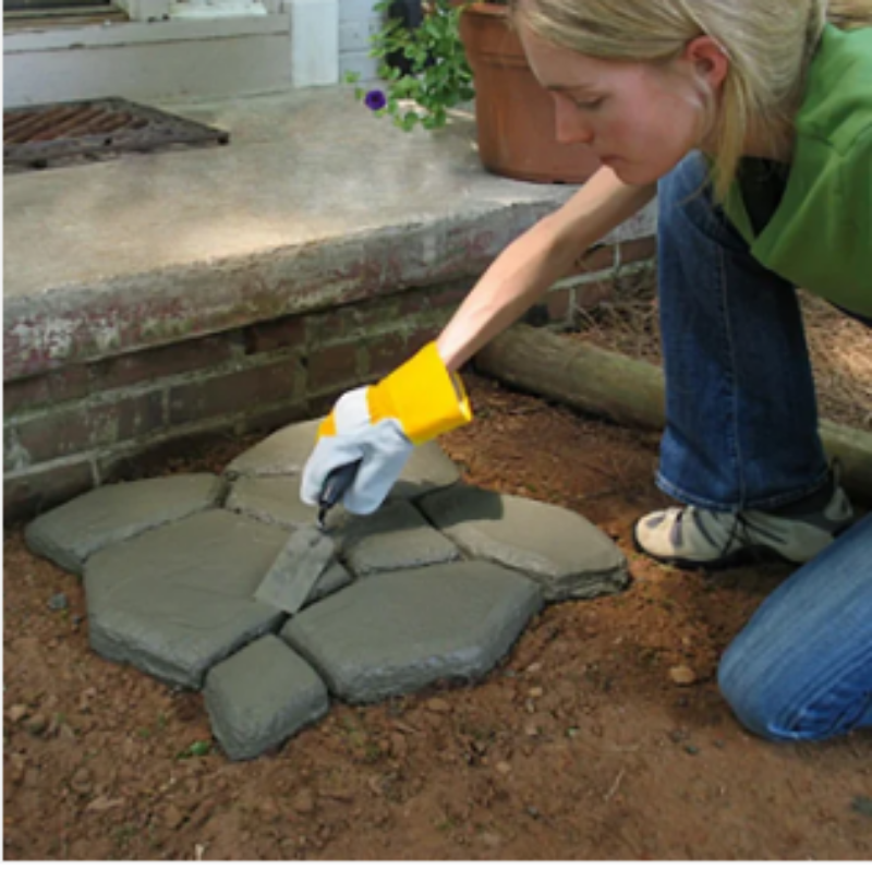 DIY Stepping Stone Mold for Creating Custom Concrete Paths