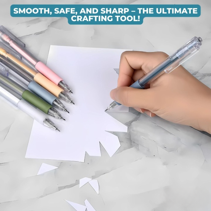 6-Pack Craft Knife Set with Rotating Blade and Pen Handle