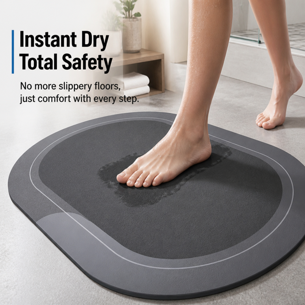 DrySure™ Quick-Dry Mat — Step Confidently Into a Safer, Fresher Bathroom Every Time