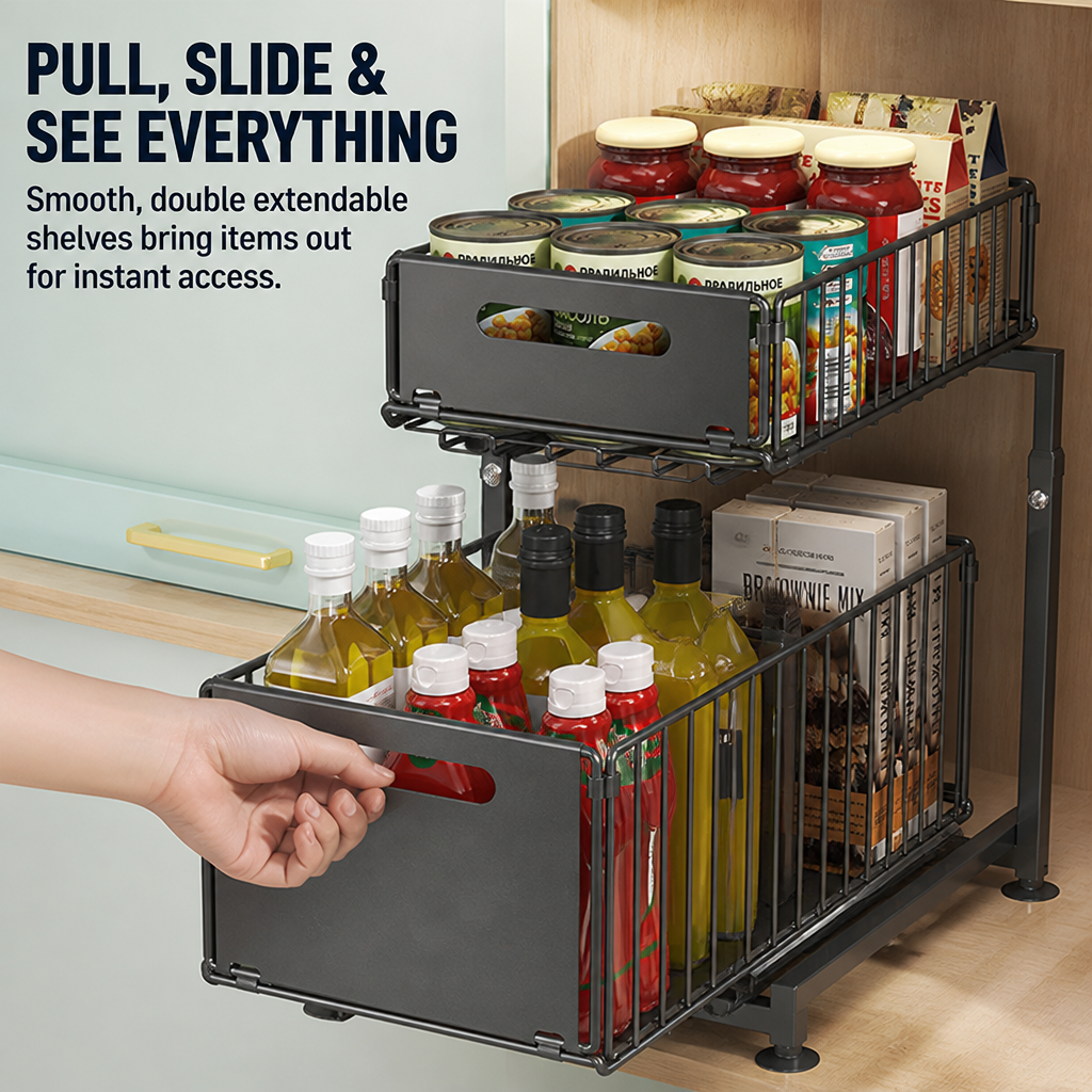 SpaceMaster™ — Instantly Transform Chaos Into Calm with Effortless, Adjustable Storage