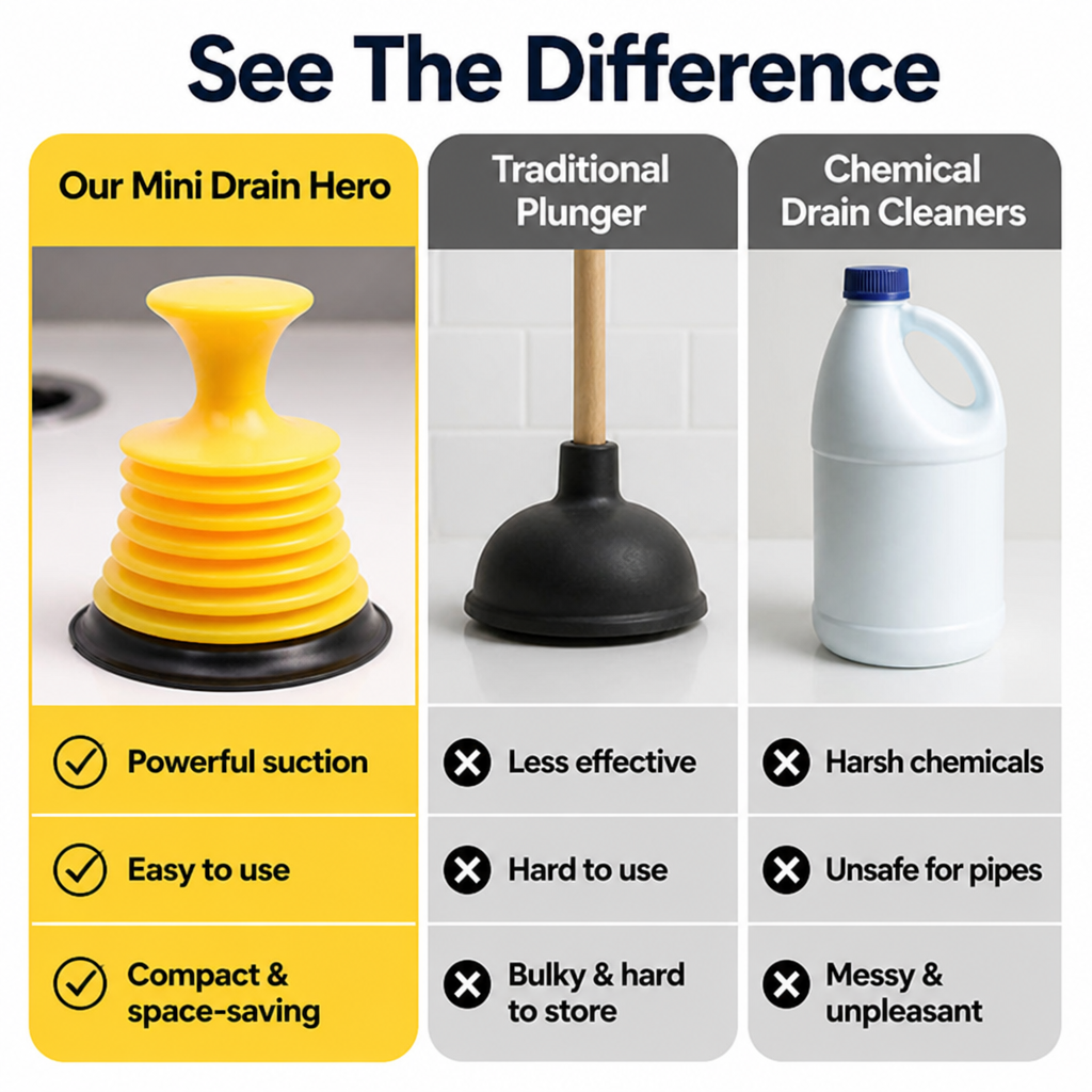 FlowMaster™ Mini Drain Hero — Blast Through Clogs Fast and Regain Control Instantly