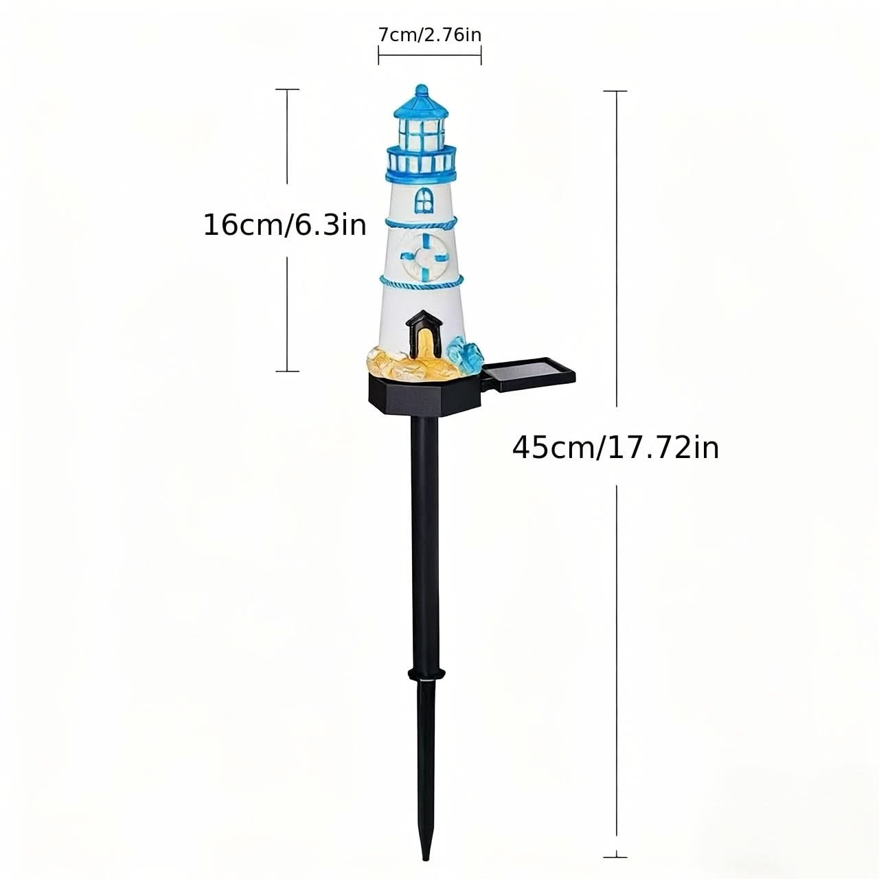 Solar Outdoor Decorative Lighthouse Lamp for Garden