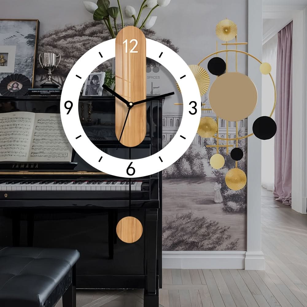 Scandinavian Style Wooden Wall Clock – Swing Design