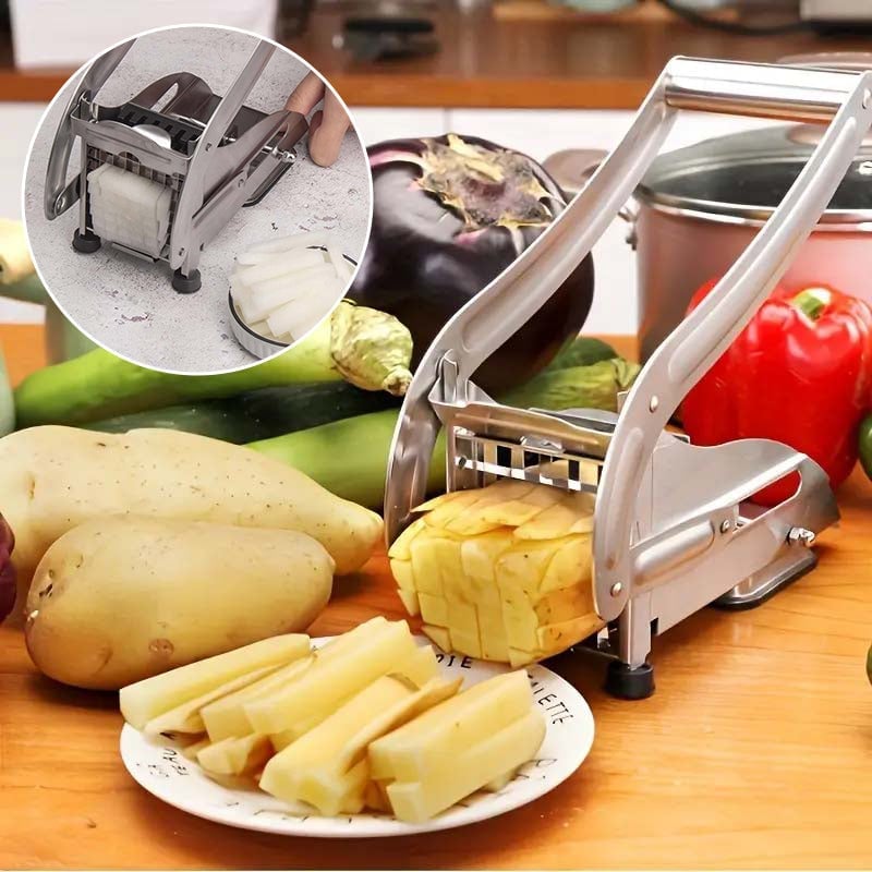 Stainless Steel French Fry Cutter with Changeable Cutting Grids