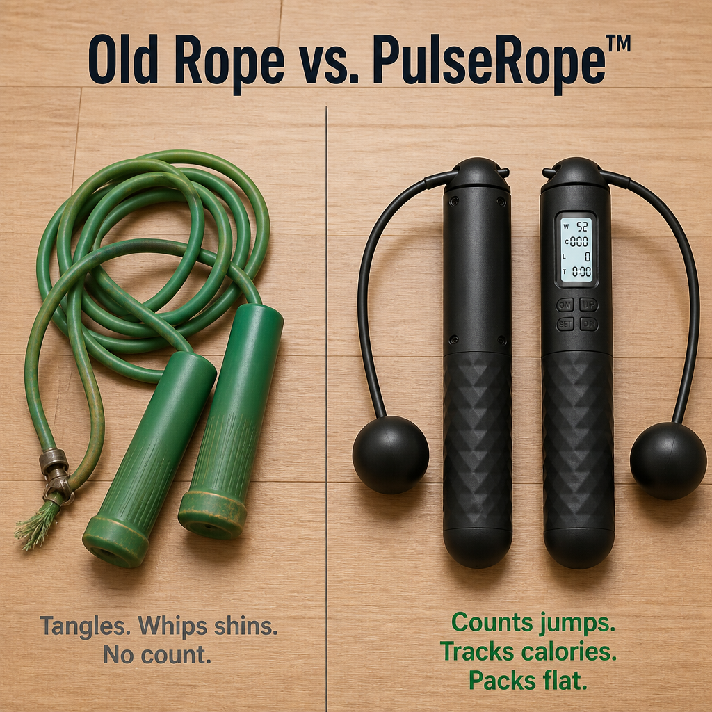 PulseRope™ — Experience Genuine Jump-Rope Cardio Without Shin Strikes