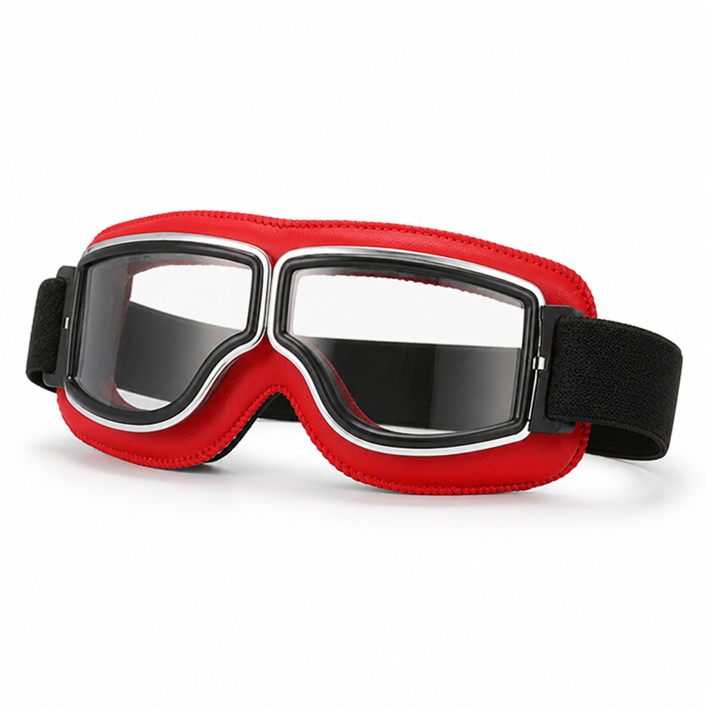 Interchangeable Lenses & Comfort-Padded Motorcycle Goggles