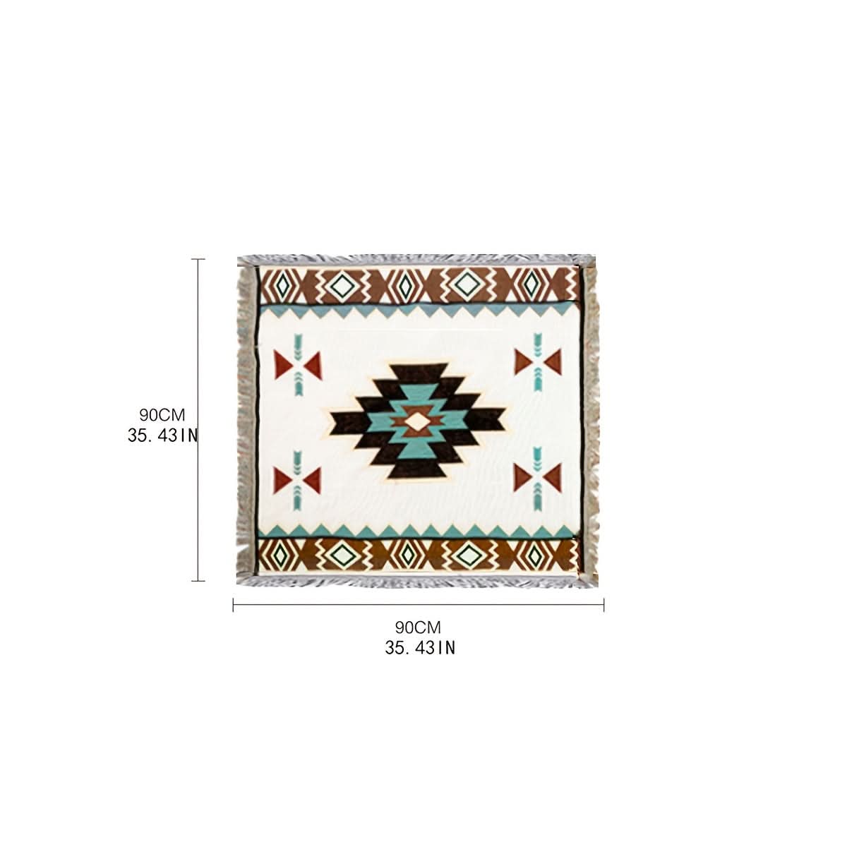 Southwestern Patterned Jacquard Blanket for Picnics