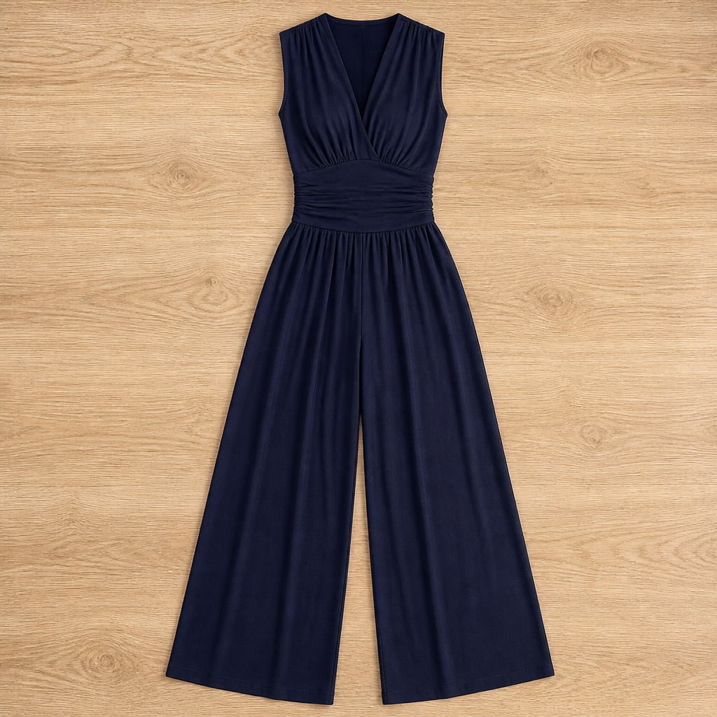 VeloraLuxe™ Sleeveless Wide-Leg Jumpsuit — Own Every Moment with Freedom, Flatter, and Flawless Comfort