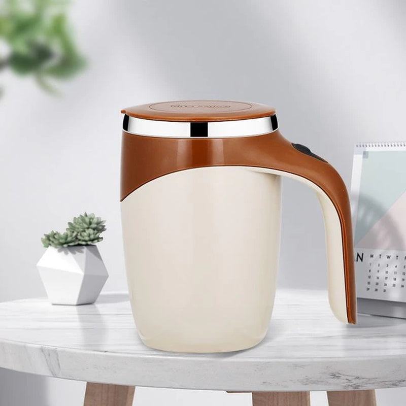 380ml Self-Stirring Travel Mug with USB Mixer – Automatic Coffee & Protein Shaker