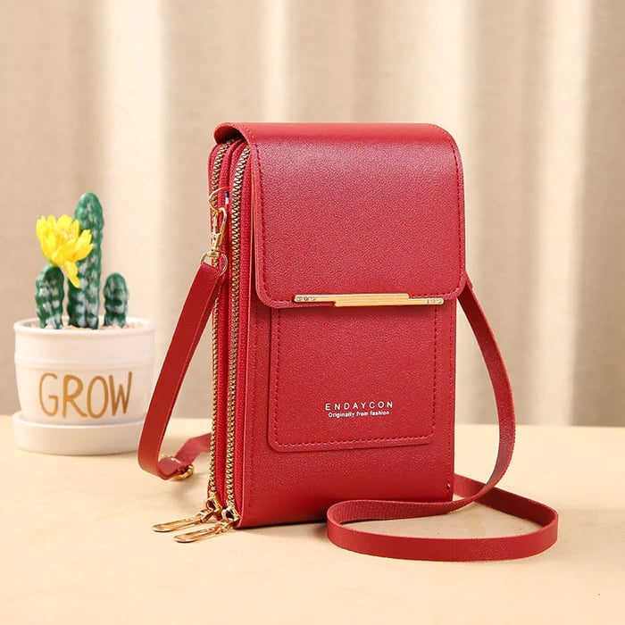 Shoulder Strap Phone Pouch – Touchscreen Compatible Anti-Theft Design