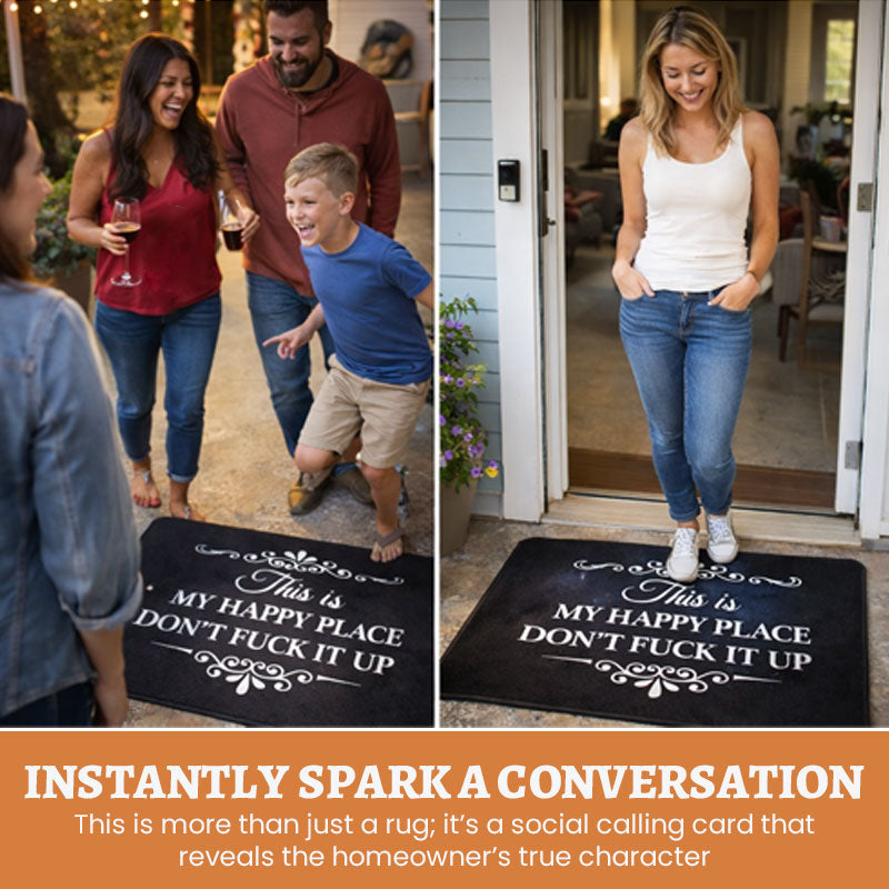 Funny Quote Doormat – Slip-Resistant and Weatherproof