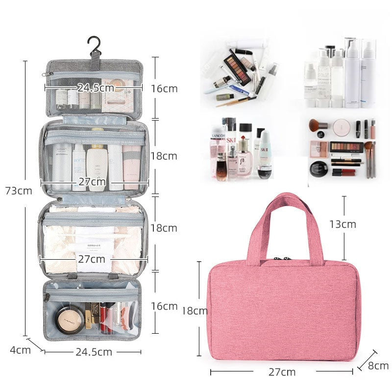 Waterproof Toiletry Organizer Bag with 4 Storage Pockets