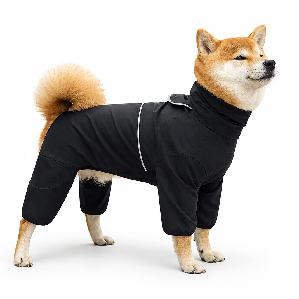Waterproof Full-Coverage Four-Legged Dog Raincoat (Adjustable Straps)