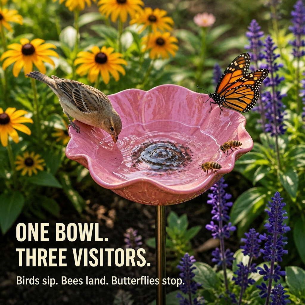 GardenLure™ — Attract Birds, Bees & Butterflies to a Secure Spot for Water