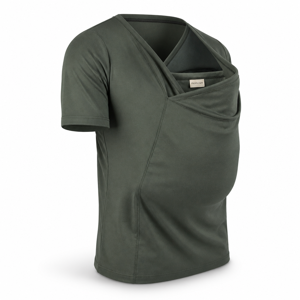 Breathable Stretch Ergonomic Slip-On Baby Wrap T-Shirt