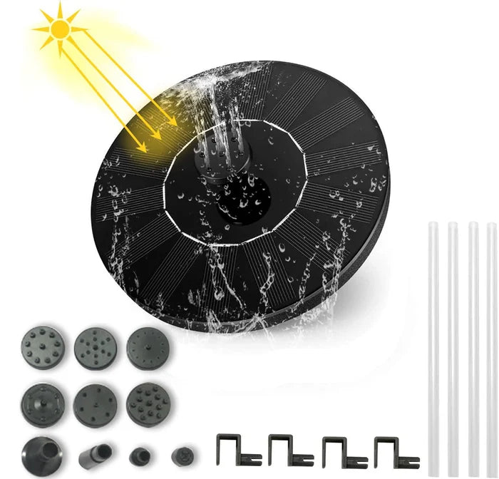 Garden and Pond Solar Fountain with Four Different Nozzles