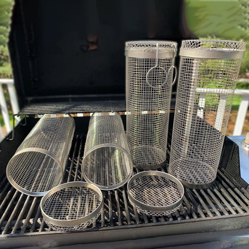 BBQ Cooking Basket | 360° Swivel | Even Heating | Stainless Steel Construction | GrillMaster