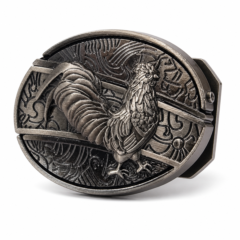 Zinc Alloy Hidden Knife Belt Buckle (Fits 1.5-Inch Belts)