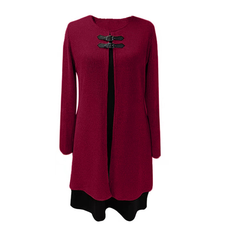 A-line Dress for Women Featuring Faux Leather Straps