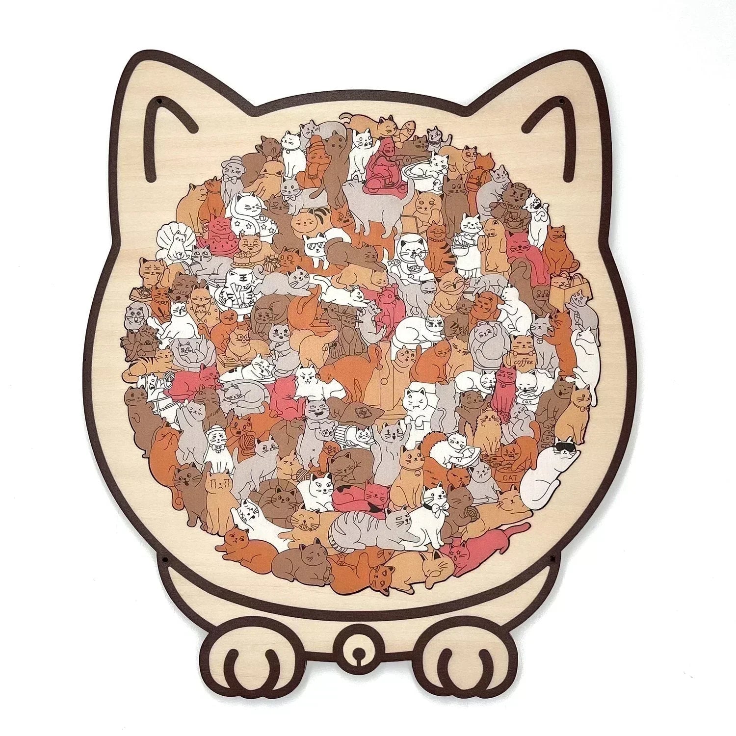 WhiskerCraft™ Wooden Puzzle — Melt Stress Away with Every Satisfying Click and Create Calm Cat Art