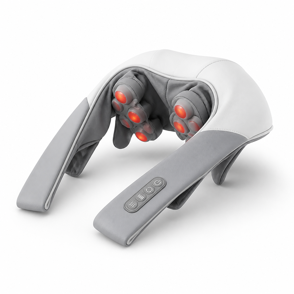 Wireless 6-Head Heated Neck & Back Massager