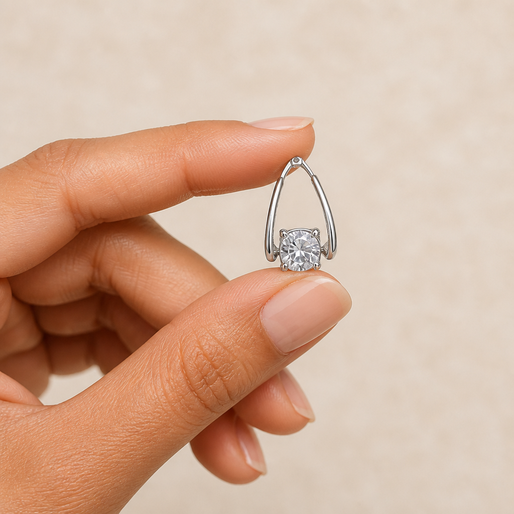 Lumelle™ – Solitaire Crystal Drop Hoop Earrings
