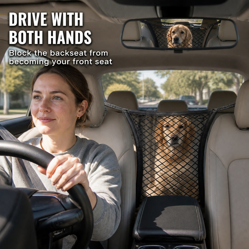 ShieldBarrier™ — Prevent Pets and Kids From Climbing Up Front While Driving