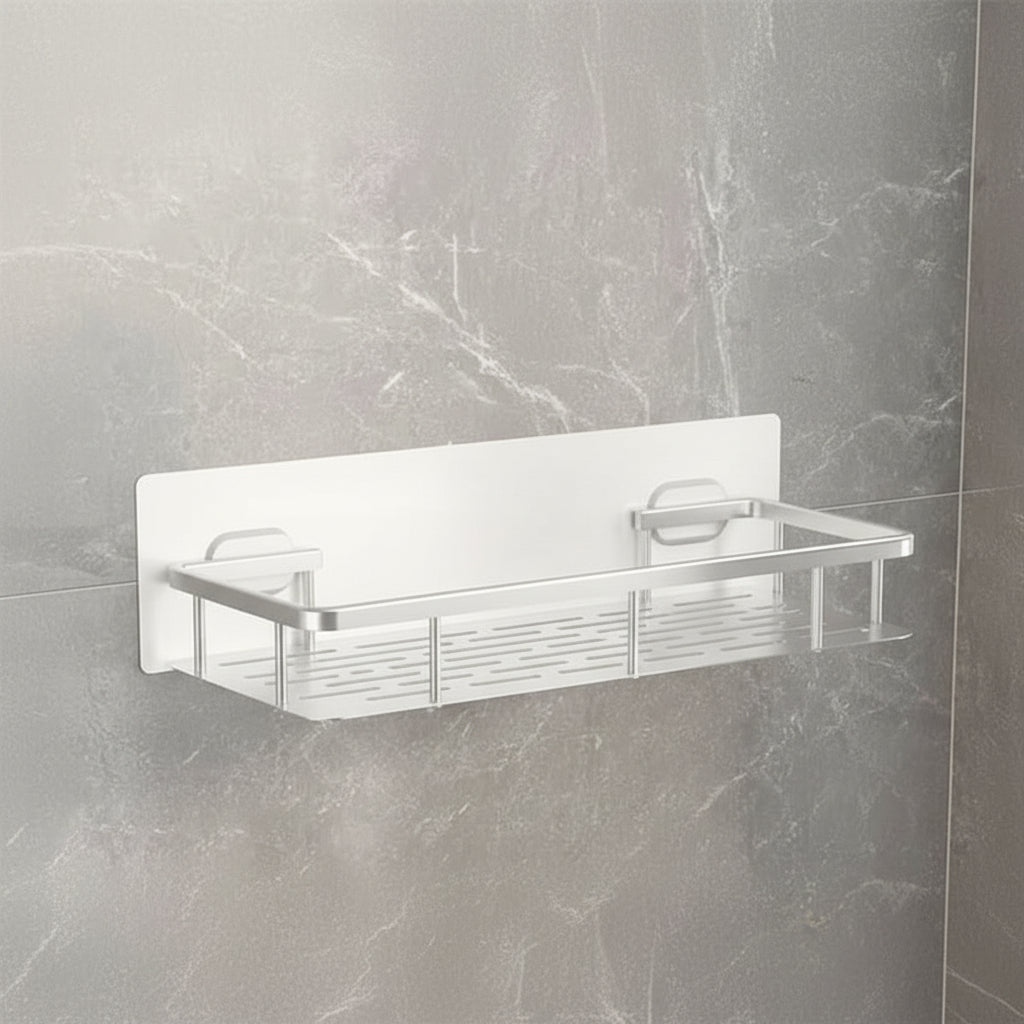 Elegant Adhesive Shelf for Effortless Bathroom Organization