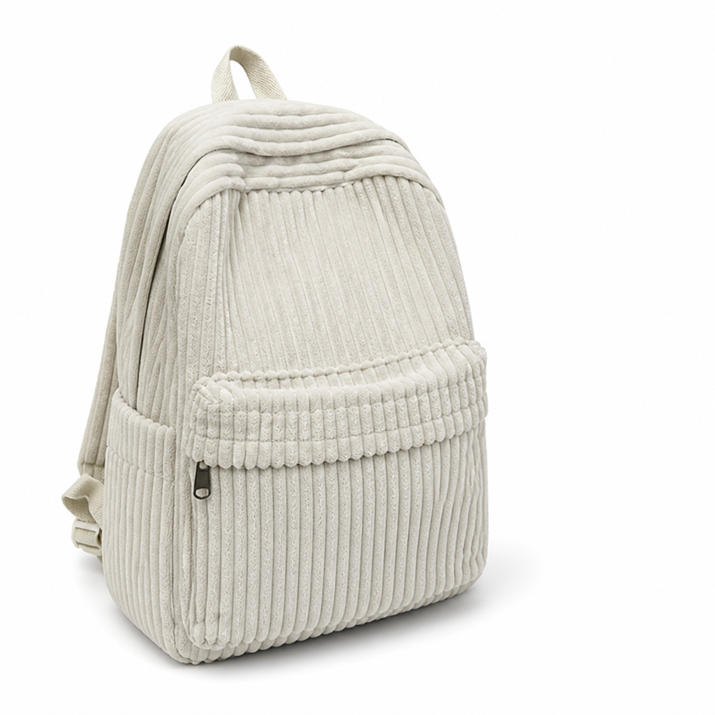 Durable Corduroy Multi-Pocket Backpack (Tablet Sleeve)