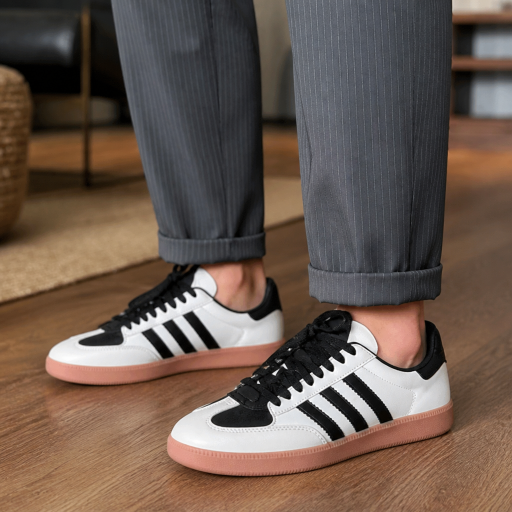 Virelia™ – Custom Pinstripe High-Rise Straight-Leg Trousers
