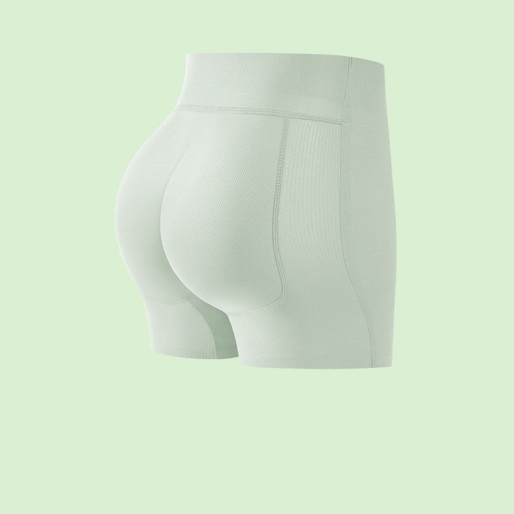 High-Waisted Shapewear Shorts with Padded Bottom - Breathable & Discreet