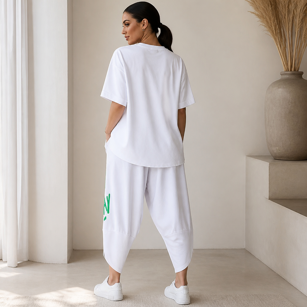 Brixa™ – Graffiti Print Lounge Set in Oversized Two-Piece Style