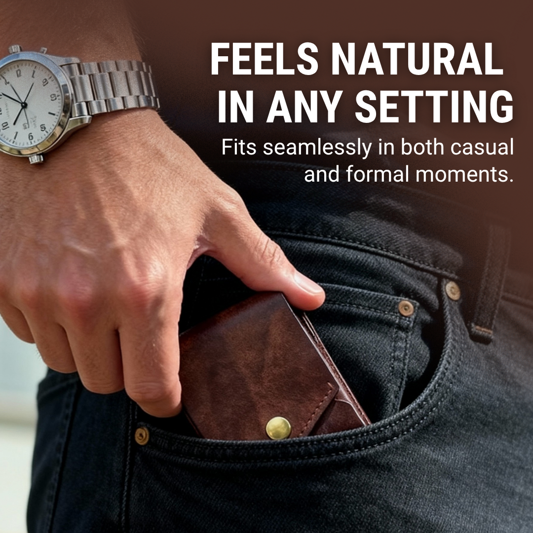 Classic PU Leather Wallet Featuring Pen Slot