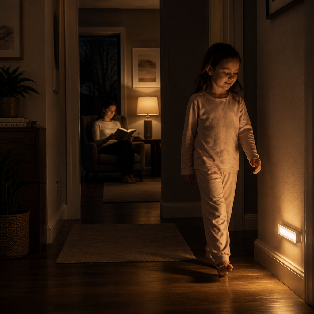 HaloLume™ — Glide Through Darkness with Soothing, Hands-Free Safety Light
