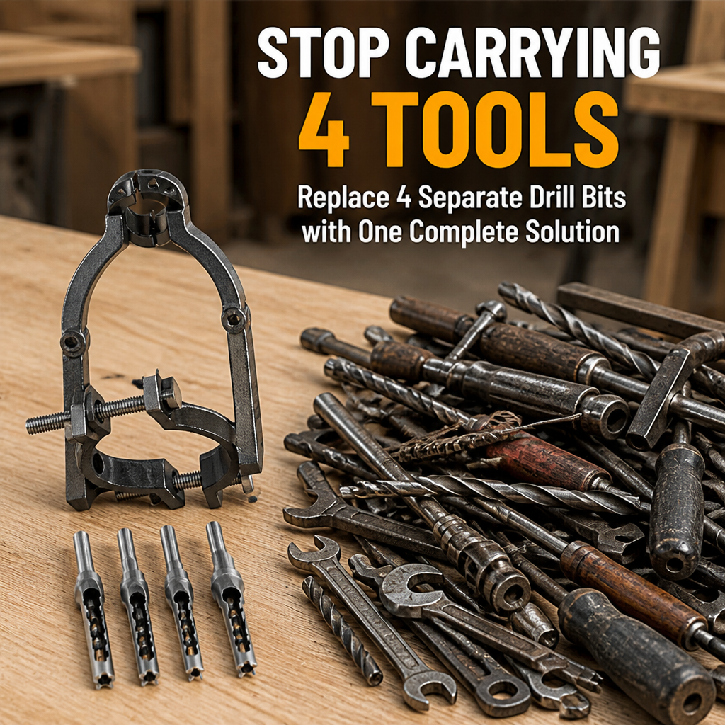 EdgeSharp™ Precision Square Hole Drill Bits — Transform Wood Joints into Flawless, Time-Saving Masterpieces