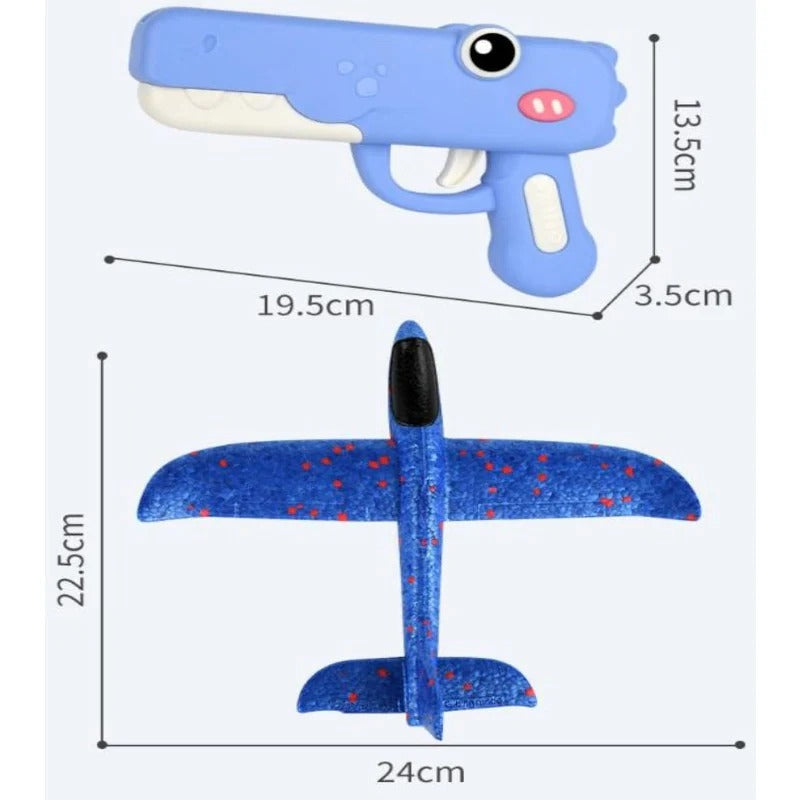 Foam Plane Launcher Featuring Dinosaur Design