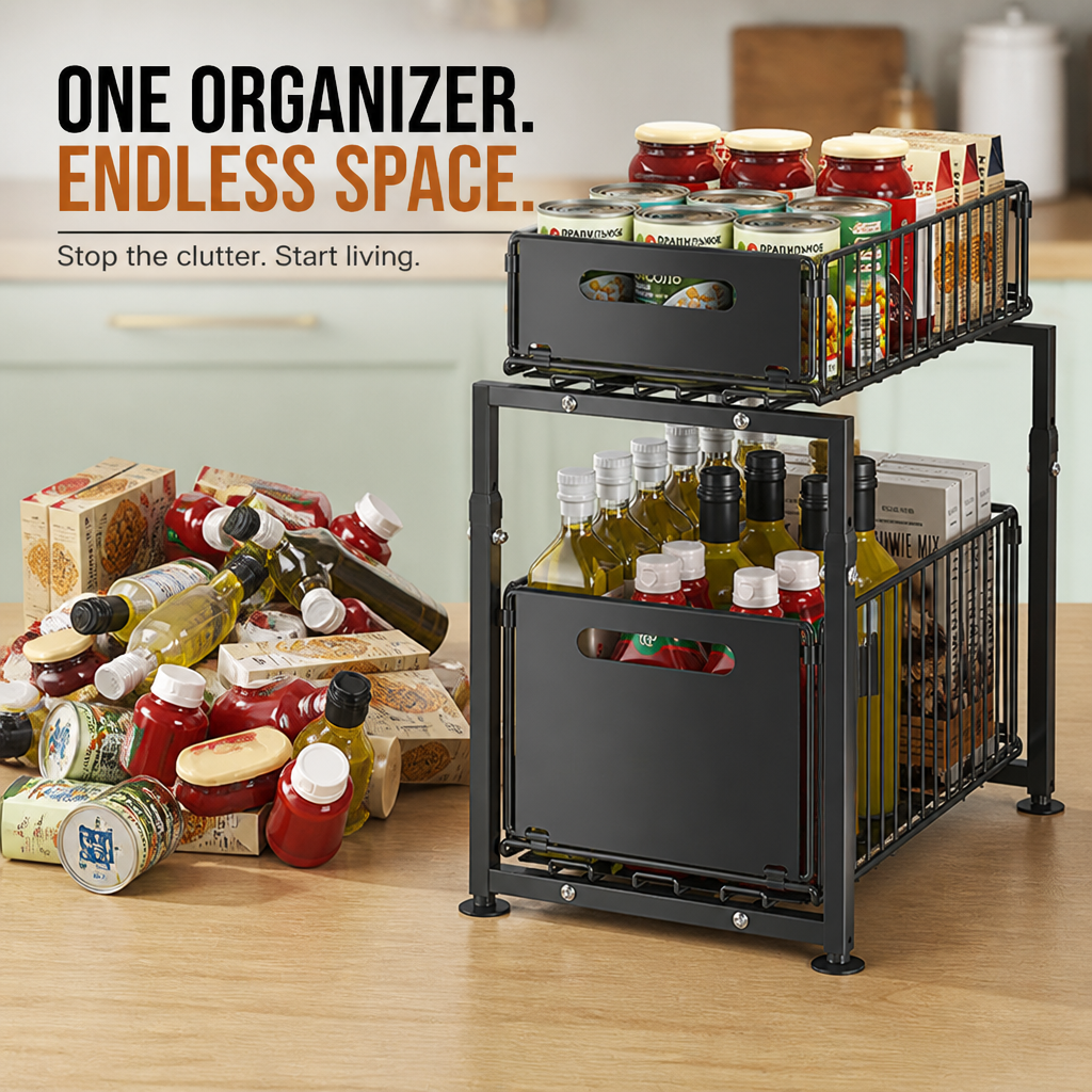 SpaceMaster™ — Instantly Transform Chaos Into Calm with Effortless, Adjustable Storage