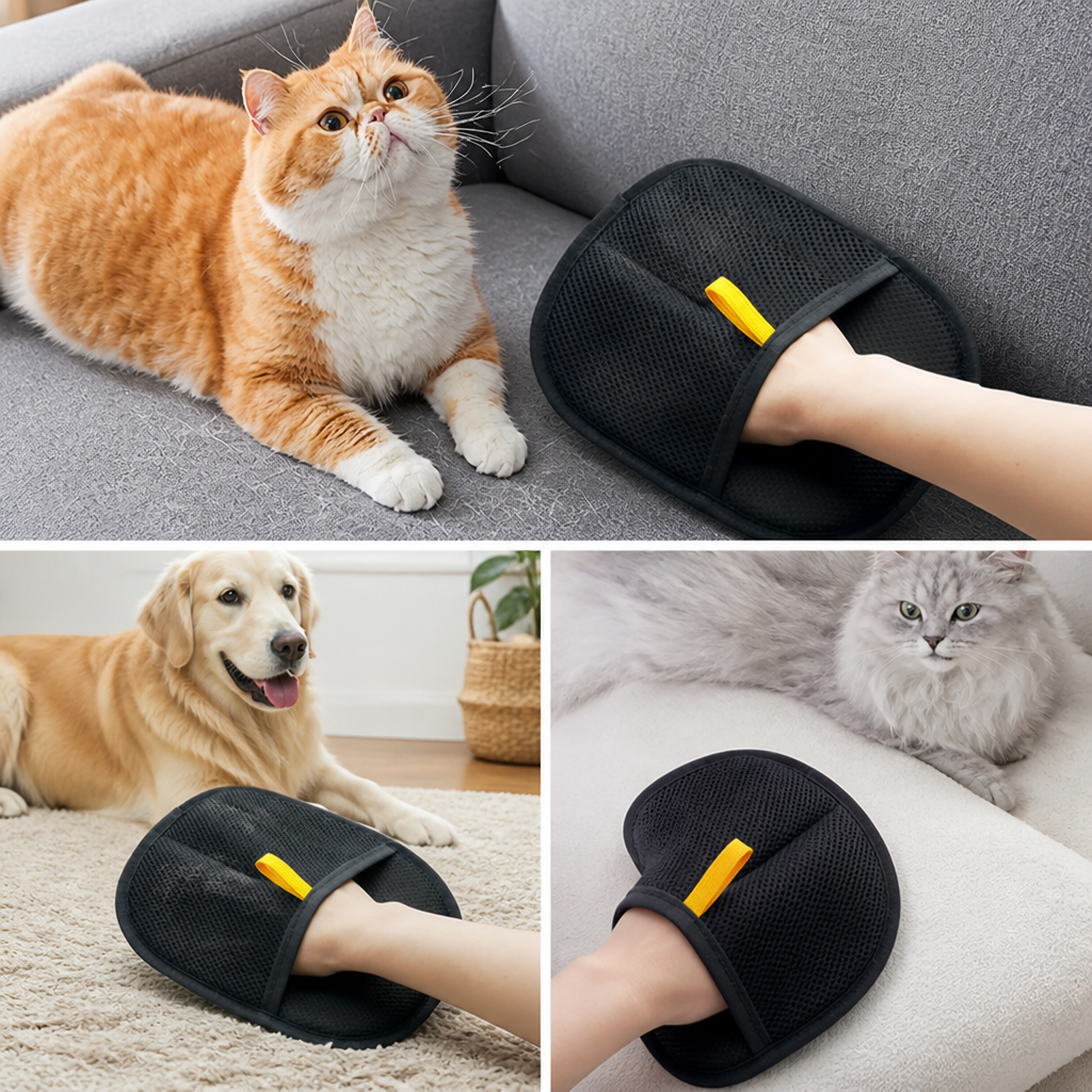 GlidePet™ Gloves — Swiftly Zap Pet Hair and Revel in a Spotless, Stress-Free Home