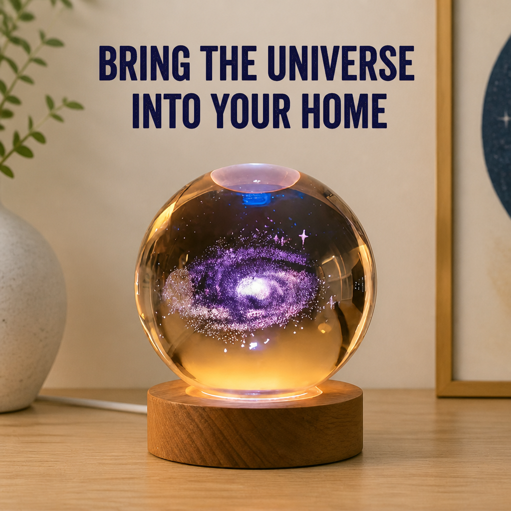 StellarSphere™ — Turn Any Nightstand into a Warm, Glowing Pocket Galaxy