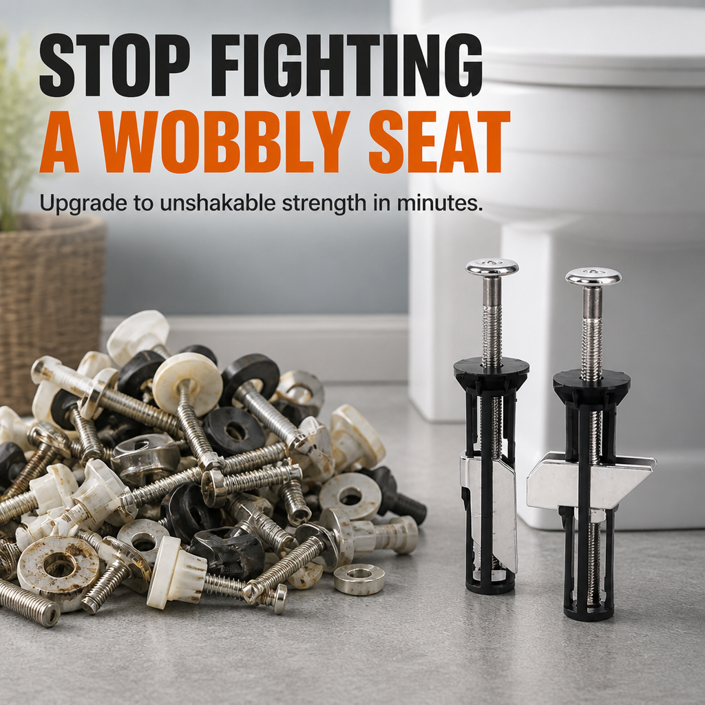 SteelTitan™ Heavy Duty Fixing Screws Kit — Lock Your Toilet Seat with Unbreakable, Rock-Solid Confidence